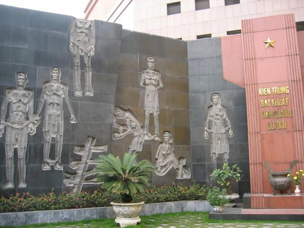 Hoa Lo prison memorial garden 