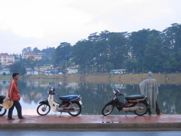 Lake view on a rainy day in Dalat