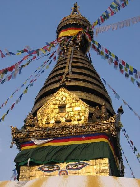 Monkey temple stupa details