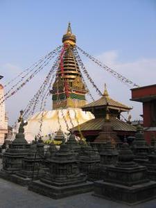 More monkey temple stupas