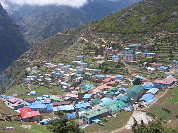 View leaving Namche