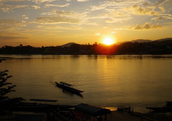 The view across the Mekong after a long day