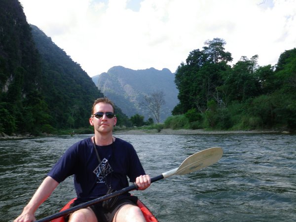 Kayaking near Vang Vieng