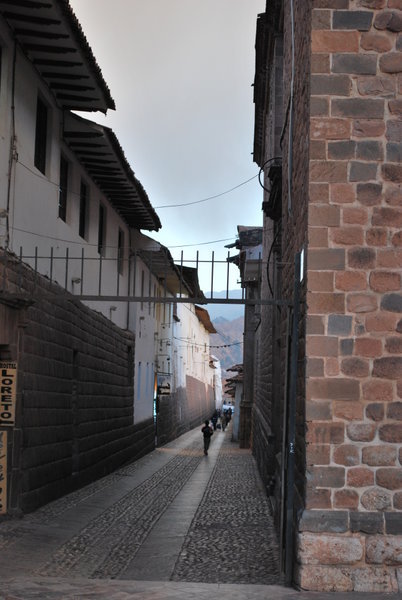 A cobbled alley in Cusco