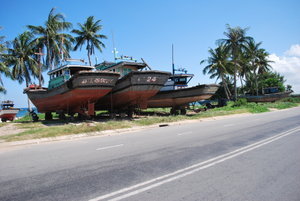 Boats on the roadside