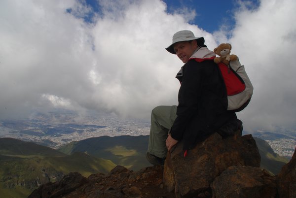 Me and Fox on top of Pinchincha volcano beside Quito