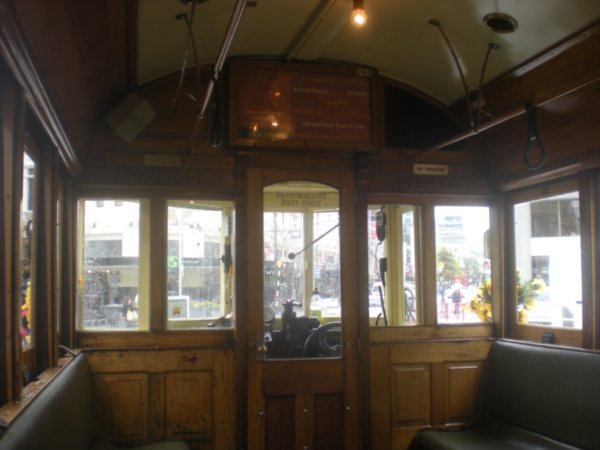 Christchurch tram - interior