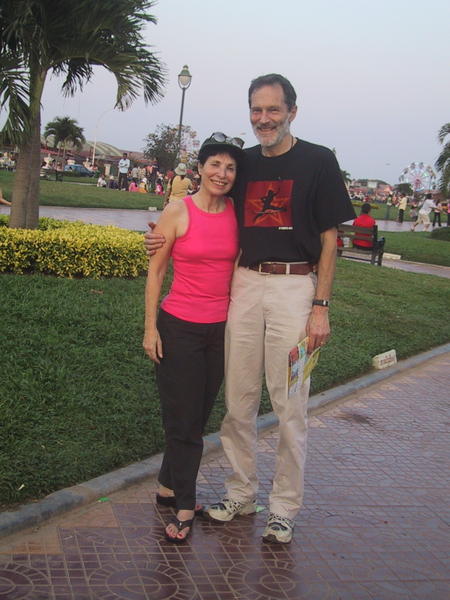 Judy and David at the garden promenade