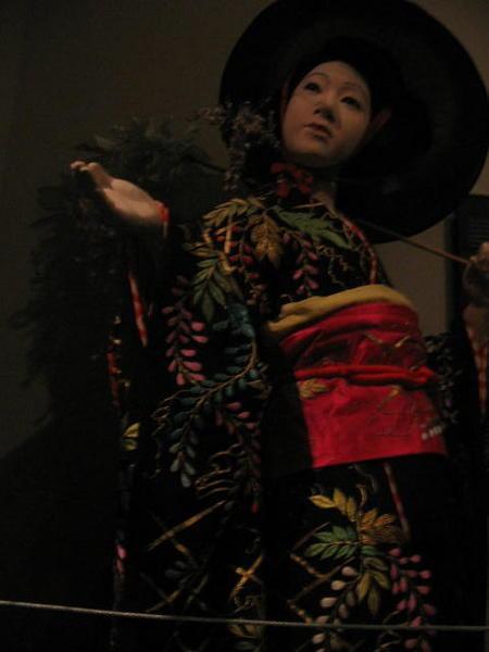 kabuki costume with wisteria branch