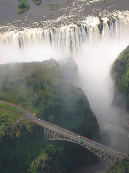 Victoria Falls with the Bridge