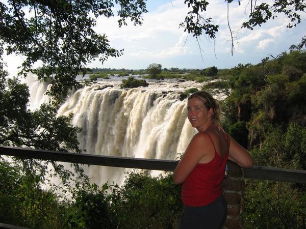 Viewing the Falls from Zambia