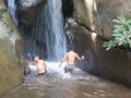 Lahu Children in a waterfall