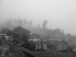 Lahu Hilltribe Village After the Rain