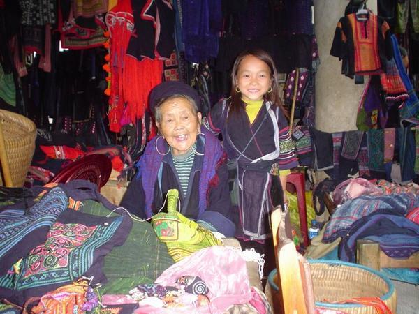 Hmong Grandmother and Girl