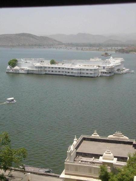 Udaipur - View to Lake from Palace