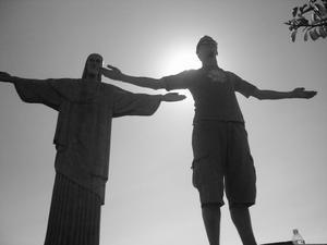 At Corcovado and the Cristo Redentor