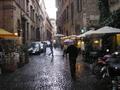 Kristian walking in the rain in Rome