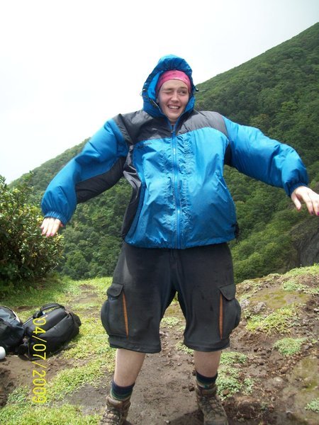 Michelin man on volcano