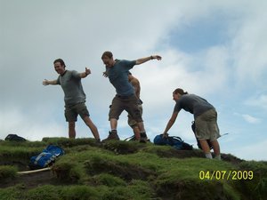 Fighting the wind on the volcano