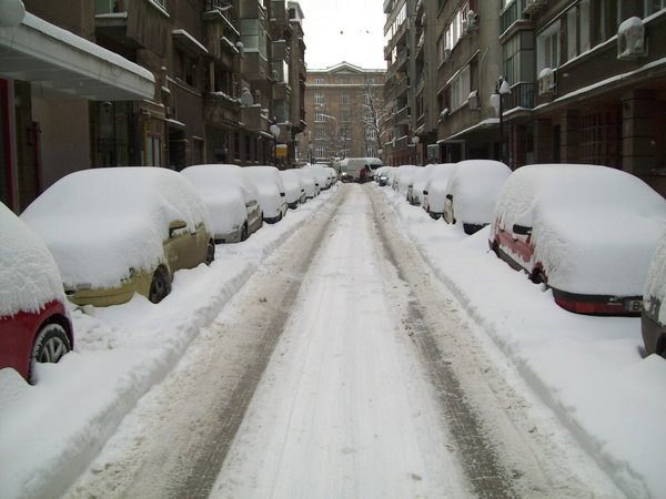 Streets under snow