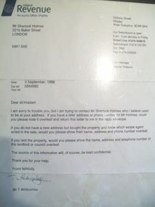 Letter from Inland Revenue