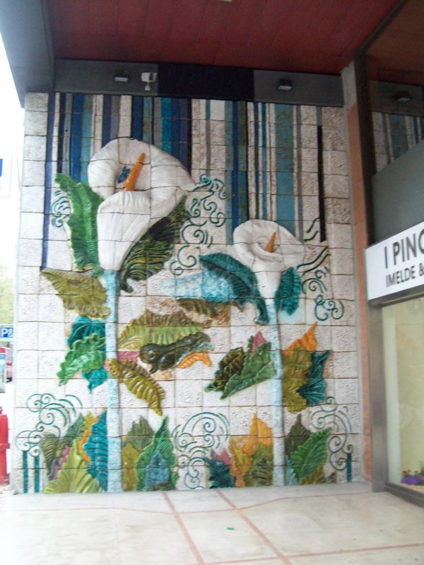 3D Flower tile wall