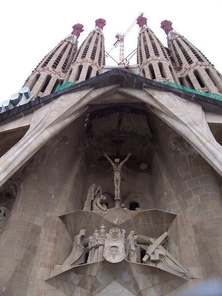 Outside the Sagrada Familia