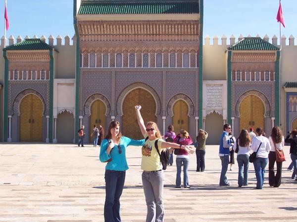 Jenna and I in front of a Palace