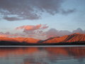lake takepo sunset
