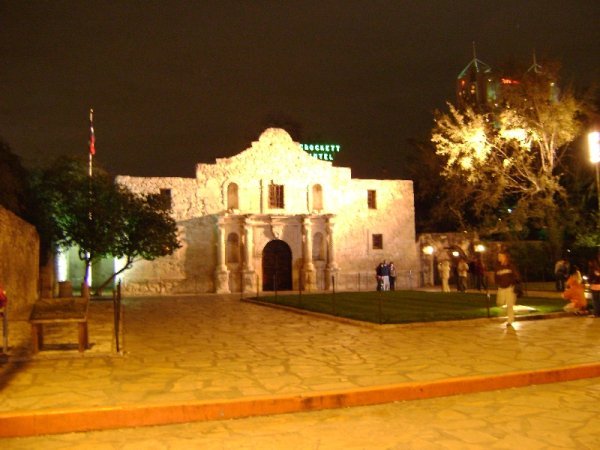 The Alamo by night