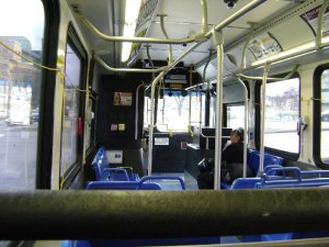 Inside the VIA streetcar