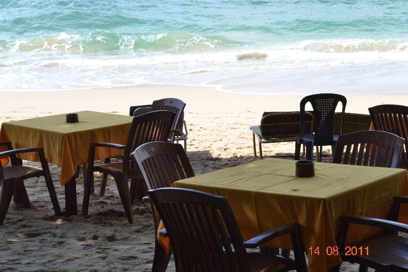 Tables by the beach