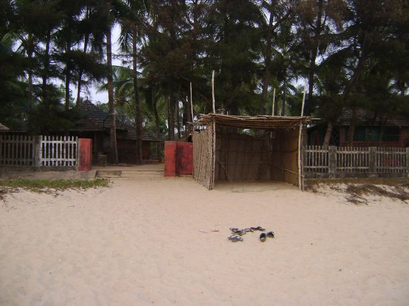 Entrance of the resort from the beach
