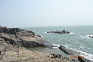 The rocks are the remainder from the split of the Indian subcontinent from Africa