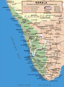 Our route - Journey through Kerala