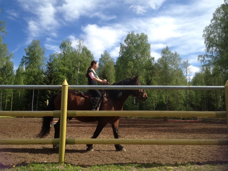 Kathrin on horseback