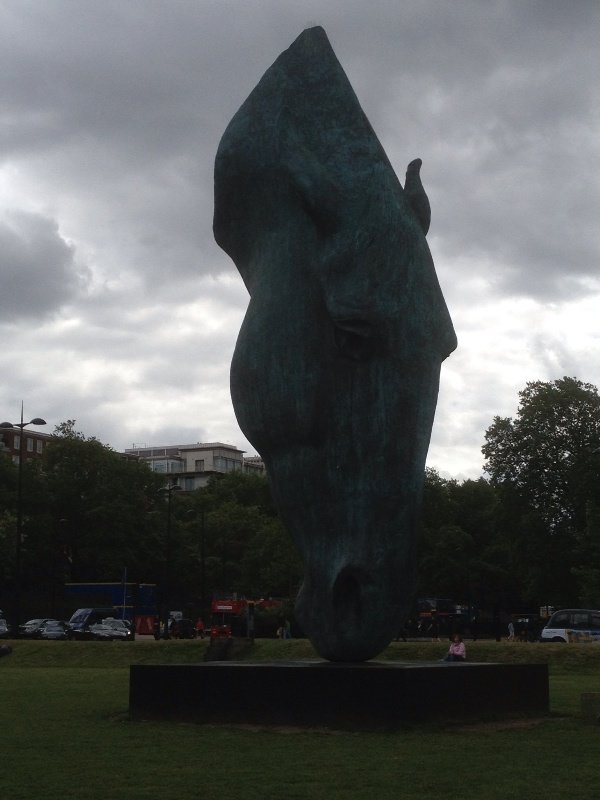 Spectacular horsehead sculpture