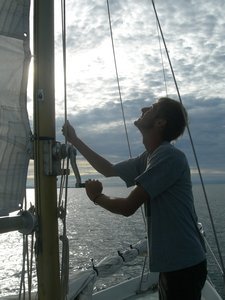 hoisting the sail