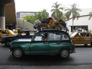 Overloaded car