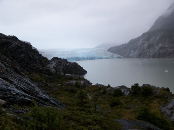 Primera vista del Glaciar Grey!