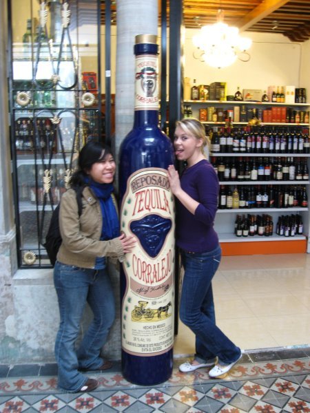 Gigantic Tequilla bottle.