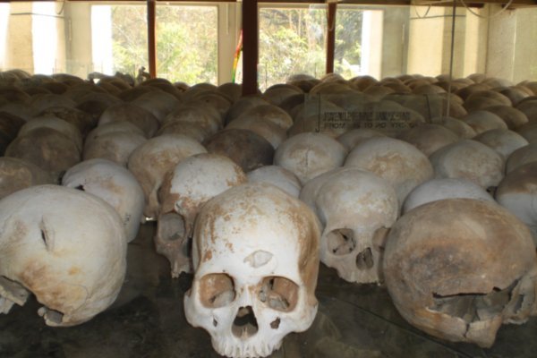 Skulls of genocide victims