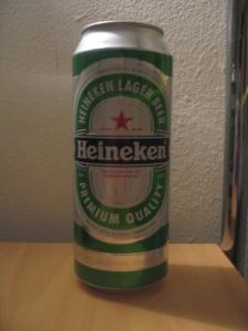 Hmmm Heineken in a can!