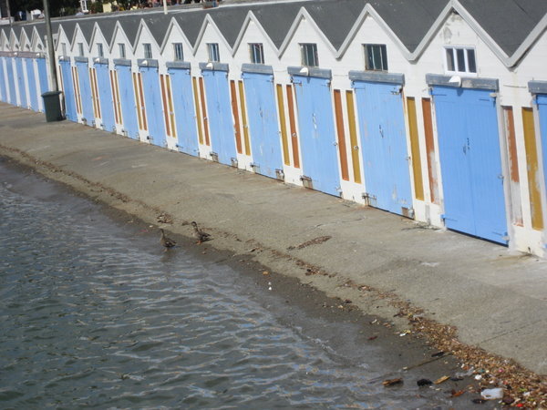 Boathouses on Oriental Beach