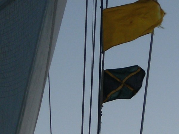 Q-flag & Jamaica Flag