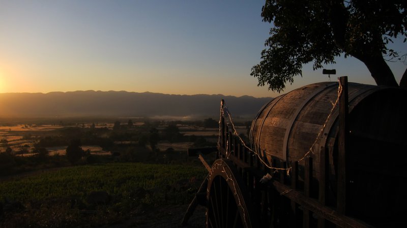 Sunset at the winery in Inle
