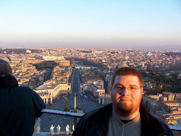 At the top of the Cupola of Saint Peters with a Great looking Redhead