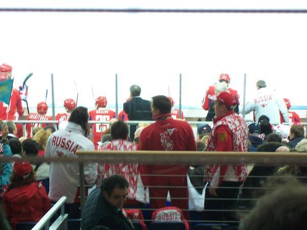 russian fans being roudy