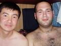 With Akkiran - my first Kazakh friend