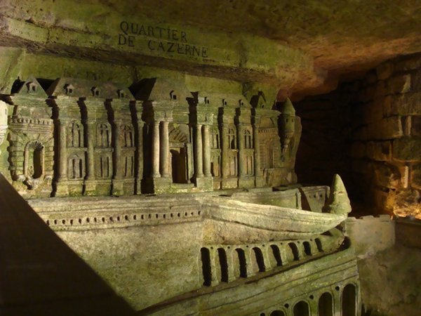 Rock carvings in catacombs